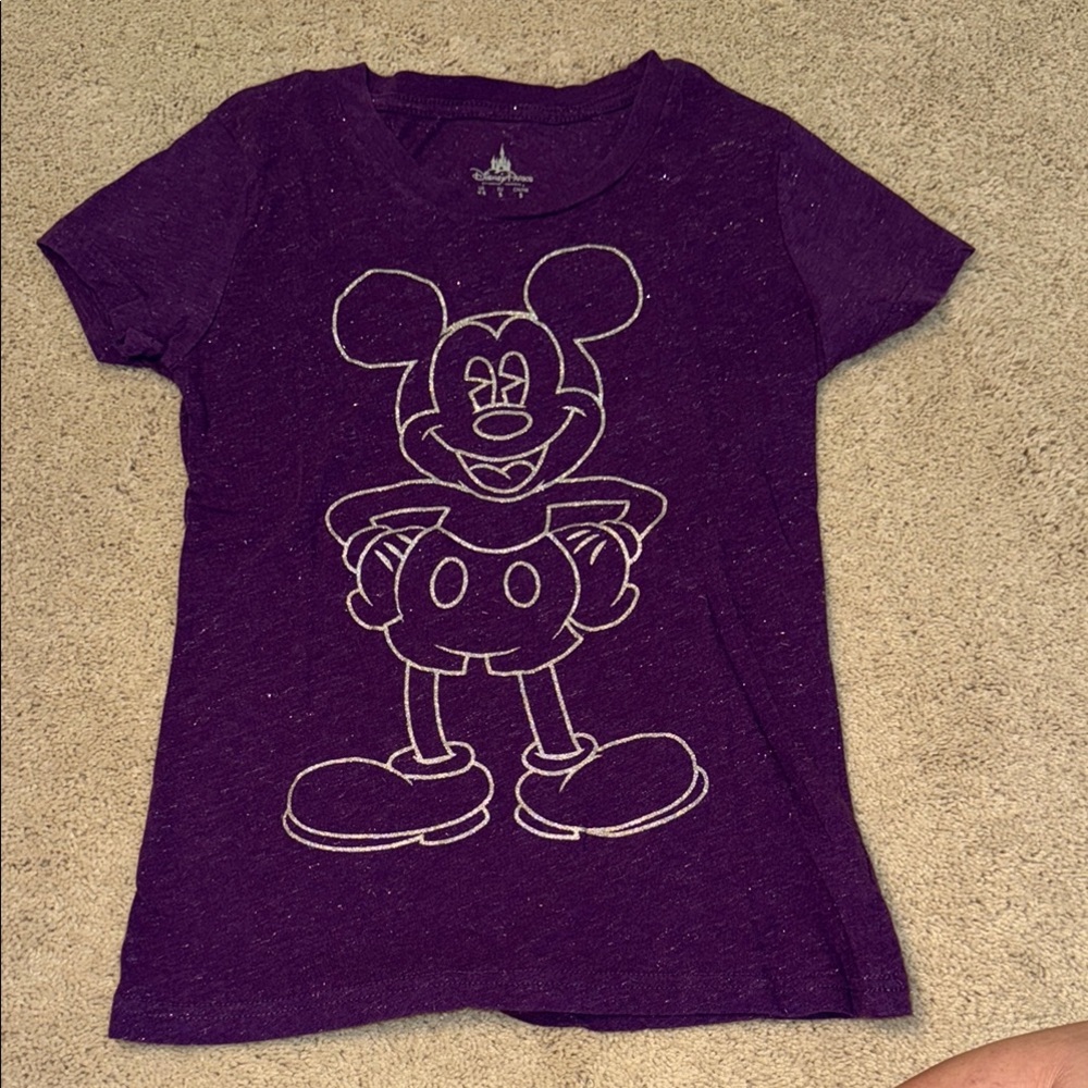 Disney Purple Mickey Mouse Short Sleeve Tee